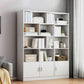 Modern Style Bookshelf Engineer Wood Closed Back Bookcase for Home Office