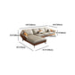 33.4"H Faux Leather Flared Arm Sofa & Chaise for Living Room