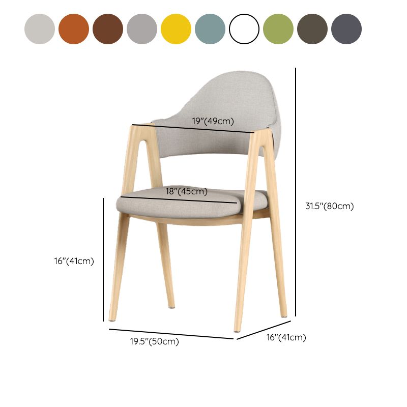 Silla de brazo tapizado contemporáneo en el hogar silla de comedor en casa