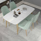 Glam Velvet Armless Dining Chair Metal Dining Chairs for Home Use