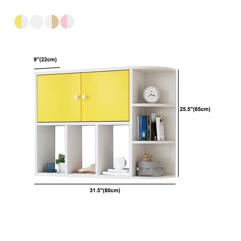 Modern Wall Mounted Bookcase Horizontal Engineered Wood Closed Back Bookshelf Clearhalo 'Bookcases' 'furn' 'furn_bookcases' 'Furniture' 'Office Furniture' 1200x1200_9b421675-c192-4160-94d3-8b1bb21ddb82