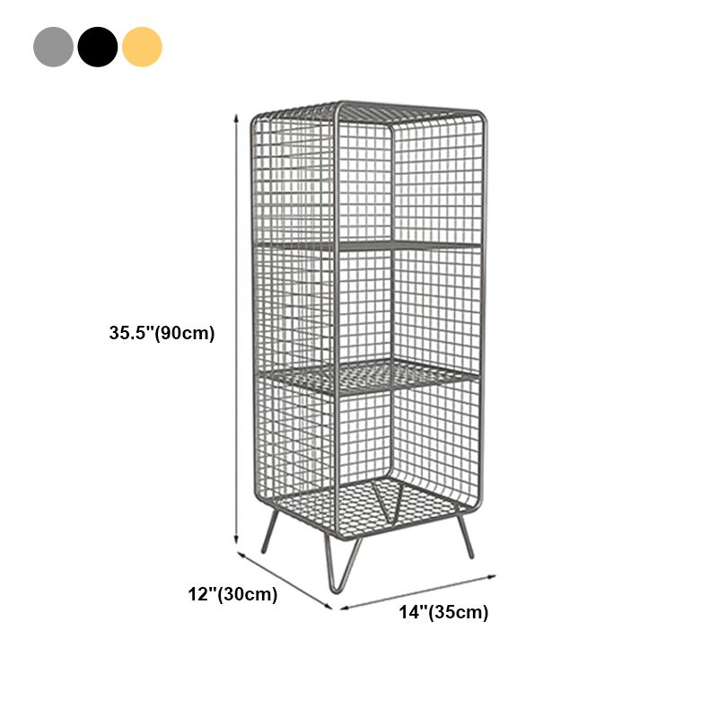 Metal Standard Bookcase Contemporary Style Closed Back Bookcase Clearhalo 'Bookcases' 'furn' 'furn_bookcases' 'Furniture' 'furniture_bookcases' 'kitchen' 'kitchen_bookcases' 'Living Room Furniture' 'Office Furniture' 1200x1200_9b43a6e9-2a77-4004-8f1d-2f2552b7c563
