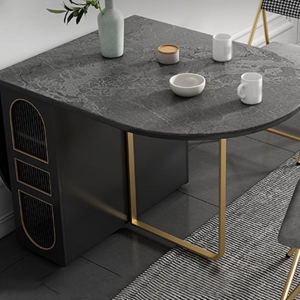 Contemporary Drop-Leaf Dining Room Collection Oval Table,15"L x 31.5"W x 29.5"H Clearhalo ' dining_table' 'Dining Tables & Seating' 'Dining Tables' 'furn' 'furn_dining_table' 'Furniture' 'furniture_dining_table' 'Kitchen & Dining Furniture' 'kitchen&dining_furn' 'kitchen' 'kitchen_dining_table' 1200x1200_9b43edb7-760c-460d-8f3c-8d88764efefe