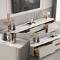 Modern TV Console Stone Media Console Storage White Console with Drawer Clearhalo 'furn' 'furn_tv_stands_entertainment_centers' 'Furniture' 'Living Room Furniture' 'TV Stands & Entertainment Centers' 'TV Stands & Media Storage Furniture' 'tv_stands_entertainment_centers' 1200x1200_9b44638e-a811-4088-bbe9-a50ae3031bf9