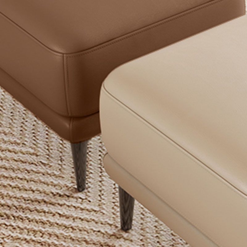 Square Footstools Genuine Leather Foot Stool , 15.6 Inch Width Clearhalo 'furn' 'furn_ottomans_poufs' 'Furniture' 'Living Room Furniture' 'Ottomans & Poufs' 'ottomans_poufs' 1200x1200_9b4501ce-9dec-4088-b71c-0f0112a373c7