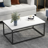 Modern Rectangular Steel Frame Coffee Table Black Cocktail Table Clearhalo 'Coffee & Accent Tables' 'Coffee Tables' 'coffee_tables' 'furn' 'furn_coffee_tables' 'Furniture' 'furniture_coffee_tables' 'Living Room Furniture' 1200x1200_9b453c48-cd91-4fcc-8a6e-853b63f036a8