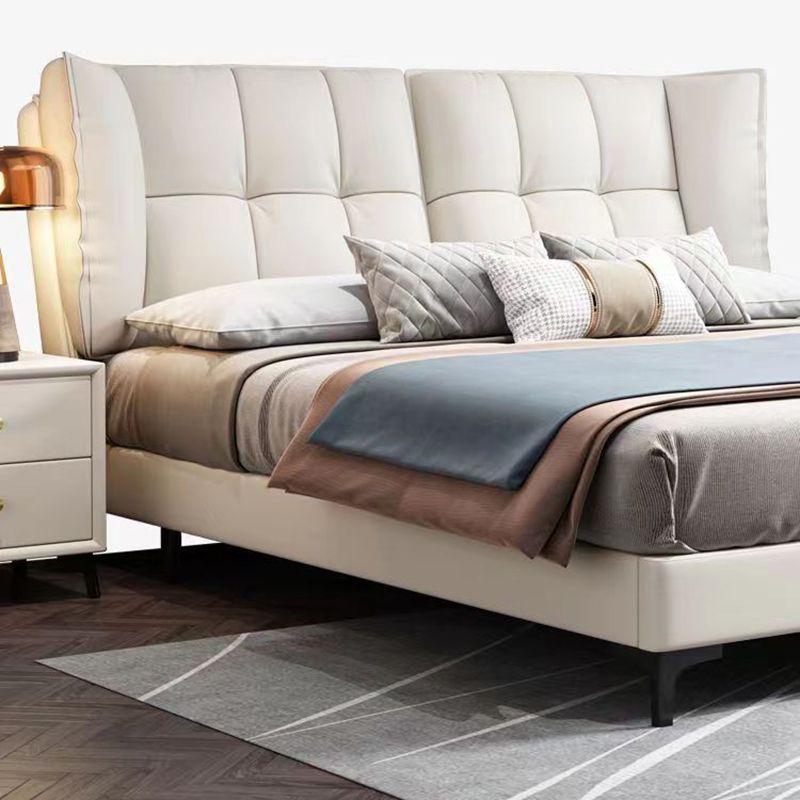 Letto moderno a legna da letto standard con testiera imbottita