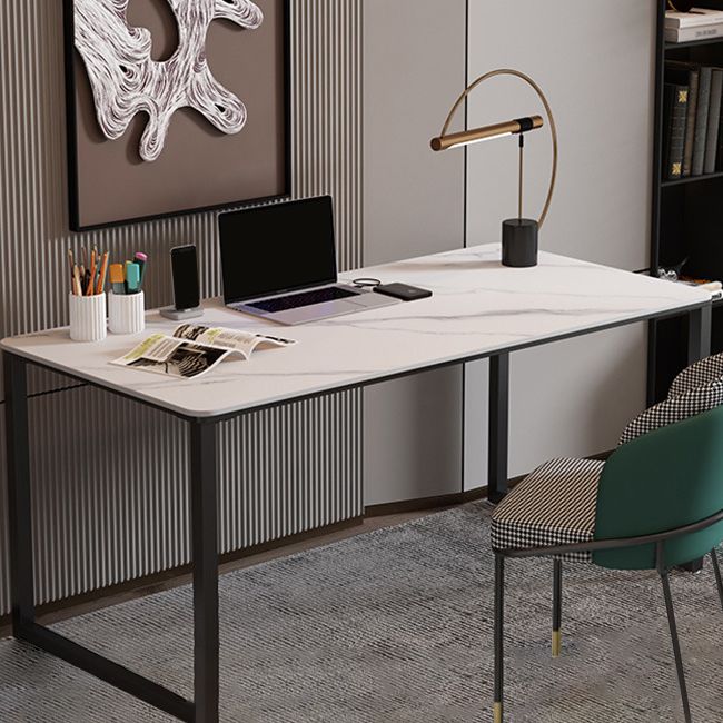 Sintered Stone Rectangular Meeting Table Home Office Industrial Writing Desk Clearhalo 'furn' 'furn_office_desk' 'Furniture' 'furniture_office_desk' 'Office Desks' 'Office Furniture' 'office_desk' 1200x1200_9b46c68e-9406-48d0-85d4-6350c4784618