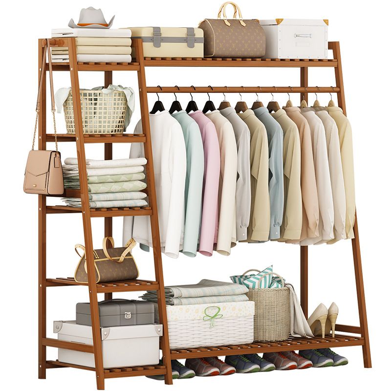 Modern Coat Rack Solid Wood Double Hooks Clothes Hanger with Storage Shelving Clearhalo 'Entry & Mudroom Furniture' 'furn' 'furn_hall_tree_coat_racks' 'Furniture' 'Hall Trees & Coat Racks' 'hall_tree_coat_racks' 1200x1200_9b47fe26-85f4-426c-8fee-0f080be2172e