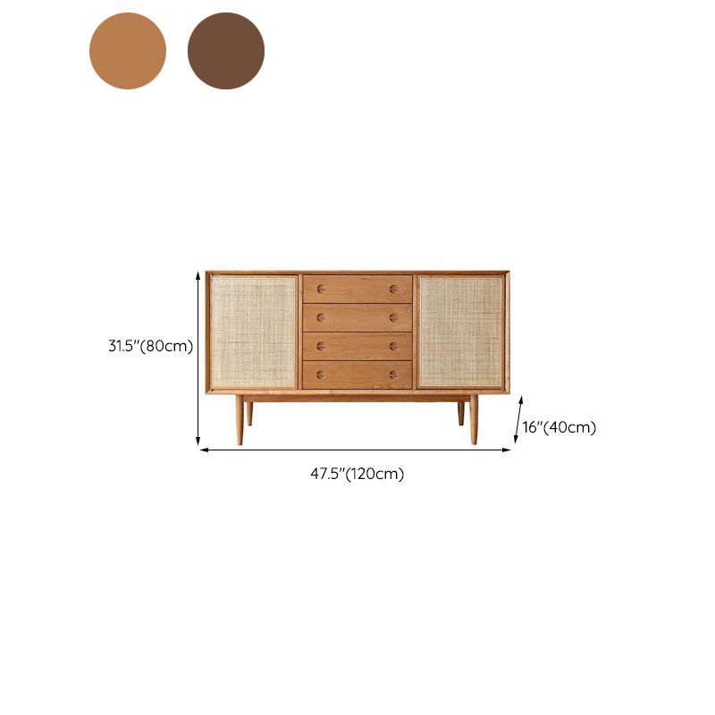 Modern Accent Cabinet Solid Wood With Doors 4 - Drawer Rectangle Cabinet Clearhalo 'Cabinets & Chests' 'cabinets_chests' 'furn' 'furn_cabinets_chests' 'Furniture' 'Living Room Furniture' 1200x1200_9b494574-04fd-4734-8836-53a39c22cc99