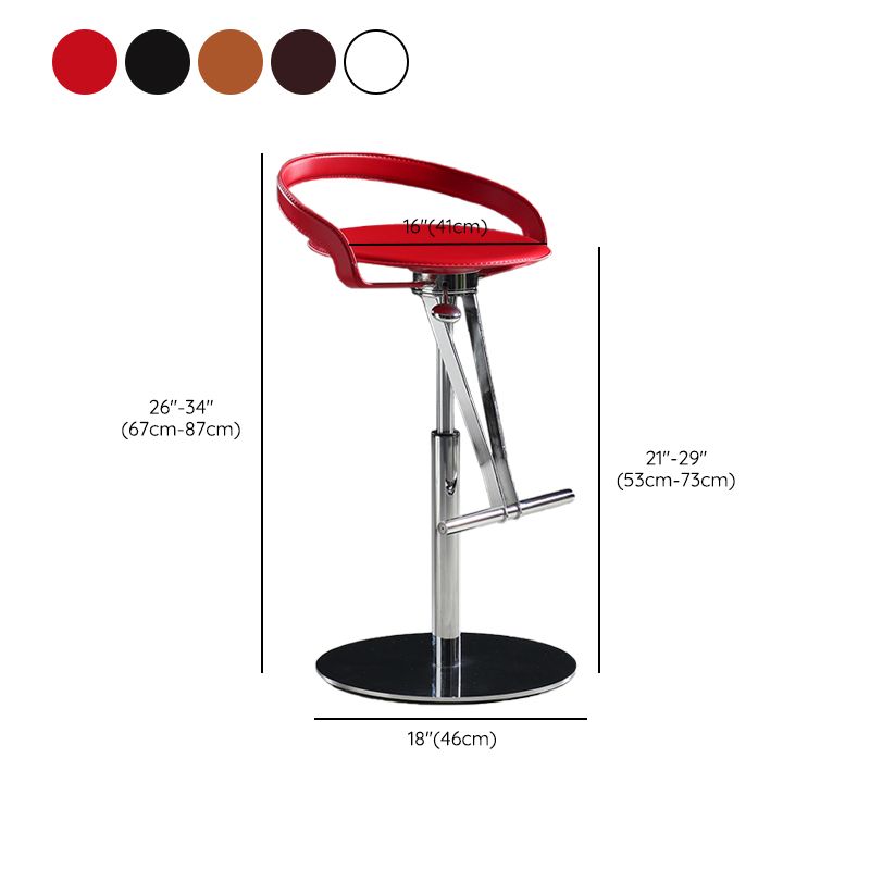 Taburetes modernos de barra ajustable taburetes de barra de respaldo de cuero para comedor