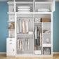 Hedendaagse stijl Garderobe Armoire wit ontworpen houten garderobe met lade