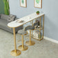 Sintered Stone Bistro Bar Table Modern Gold Frame Bar Table for Living Room Clearhalo 'Bar Furniture' 'Bar Tables' 'bar_tables' 'furn' 'furn_bar_tables' 'Furniture' 'Kitchen & Dining Furniture' 1200x1200_9b4cd788-93f6-42db-92ea-eb52fb742d95