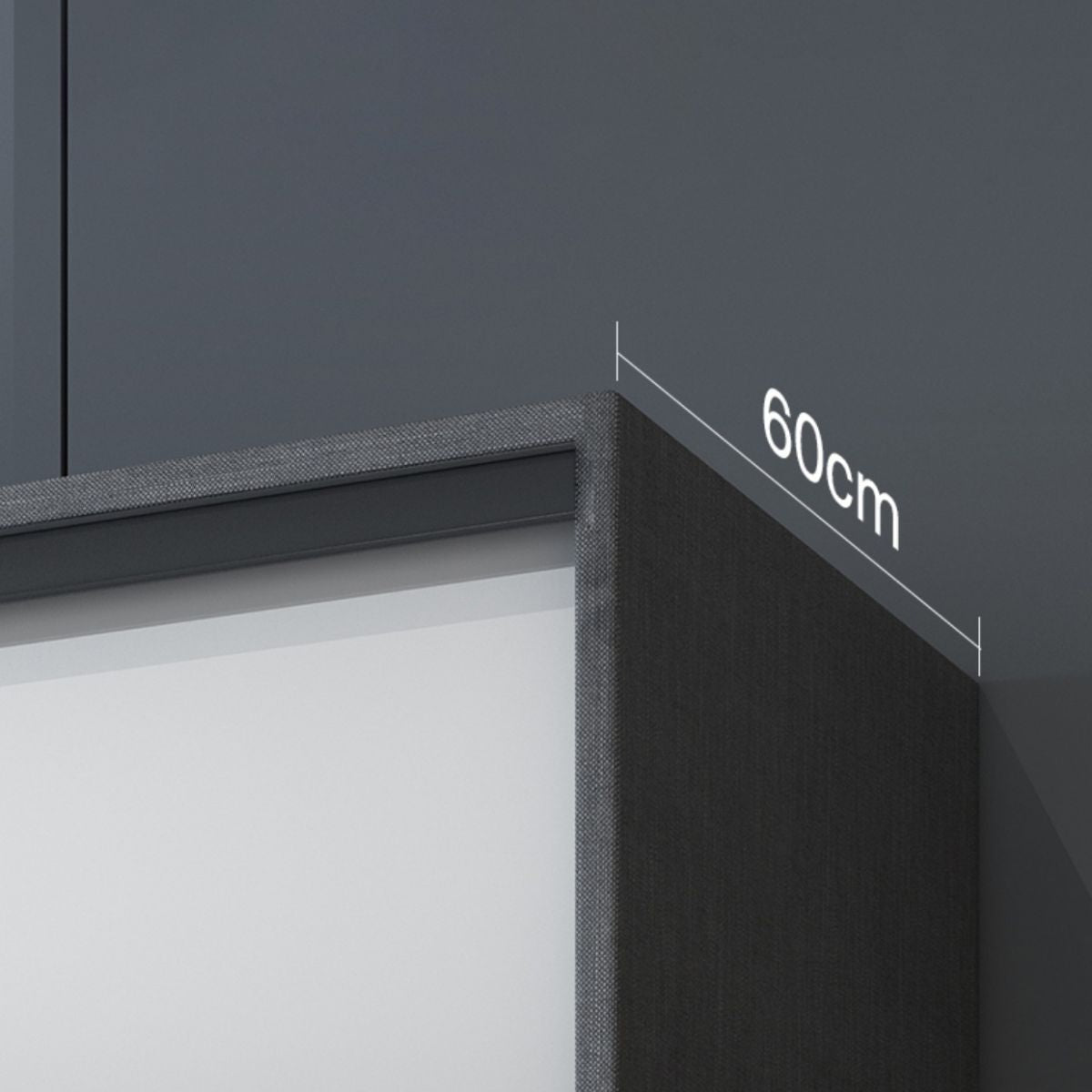 Armadietto moderno moderno moderno di stoccaggio in legno bianco lucido con porte scorrevoli