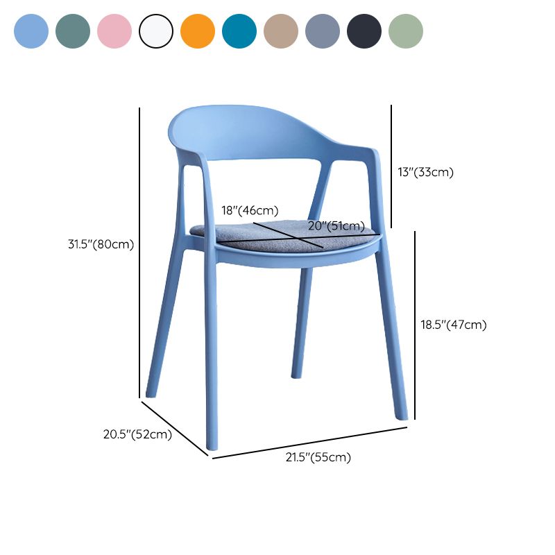 Nordic Style Matte Finish Plastic Armless Dining Chair for Home Clearhalo 'Dining Chairs' 'Dining Tables & Seating' 'dining_chair' 'furn' 'furn_dining_chair' 'Furniture' 'Kitchen & Dining Furniture' 1200x1200_9b4df802-3fcf-4b15-ab9b-a7d4bb56eaab