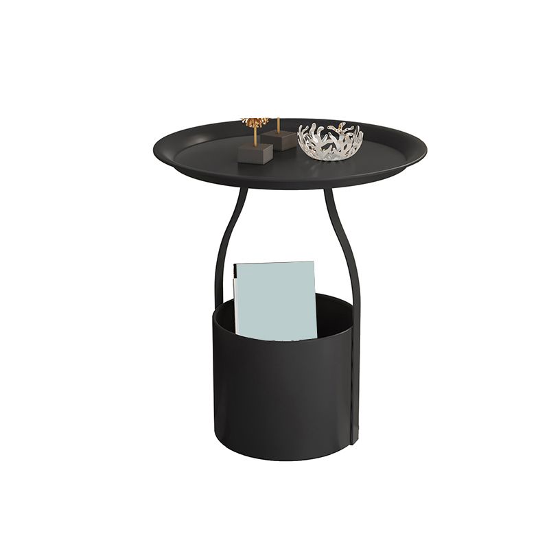 Mid-Century Metal Side End Table Tray Top Corner Table for Living Room