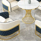 Set da pranzo Glam in pietra sinterizzata Set tavolo da pranzo rotondo 1/2/3/4/5 pezzi per uso domestico