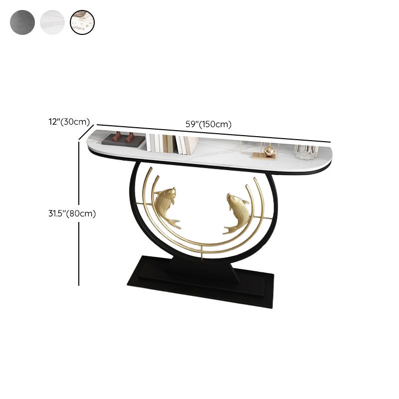 Tavolo da divano console glam tavolo con console mezzaluna antica finitura