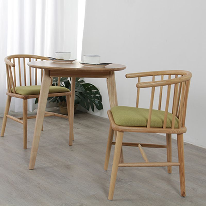 Scandinavian Style Upholstered Side Chair Windsor Back Dining Chairs for Home Clearhalo ' kitchen&dining_furn' 'Dining Chairs' 'Dining Tables & Seating' 'dining_chair' 'furn' 'furn_dining_chair' 'Furniture' 'furniture_dining_chair' 'Kitchen & Dining Furniture' 'kitchen' 1200x1200_9b505593-105c-4528-a12b-3a2dd9ce665e