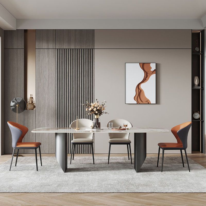 Modern Style Wingback Chairs Leather Dining Chairs for Kitchen Clearhalo ' kitchen&dining_furn' 'Dining Chairs' 'Dining Tables & Seating' 'dining_chair' 'furn' 'furn_dining_chair' 'Furniture' 'furniture_dining_chair' 'Kitchen & Dining Furniture' 'kitchen' 1200x1200_9b51636e-091f-4be8-9d49-833b1aecda74