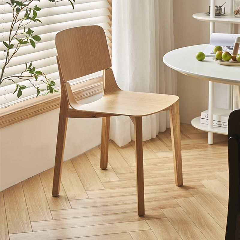 Nordic Style Solid Wood Dining Room Chair Armless Open Back Dining Side Chair for Home Use Clearhalo ' kitchen&dining_furn' 'Dining Chairs' 'Dining Tables & Seating' 'dining_chair' 'furn' 'furn_dining_chair' 'Furniture' 'furniture_dining_chair' 'Kitchen & Dining Furniture' 'kitchen' 1200x1200_9b52047a-b96a-4504-905c-5981bbcf6687