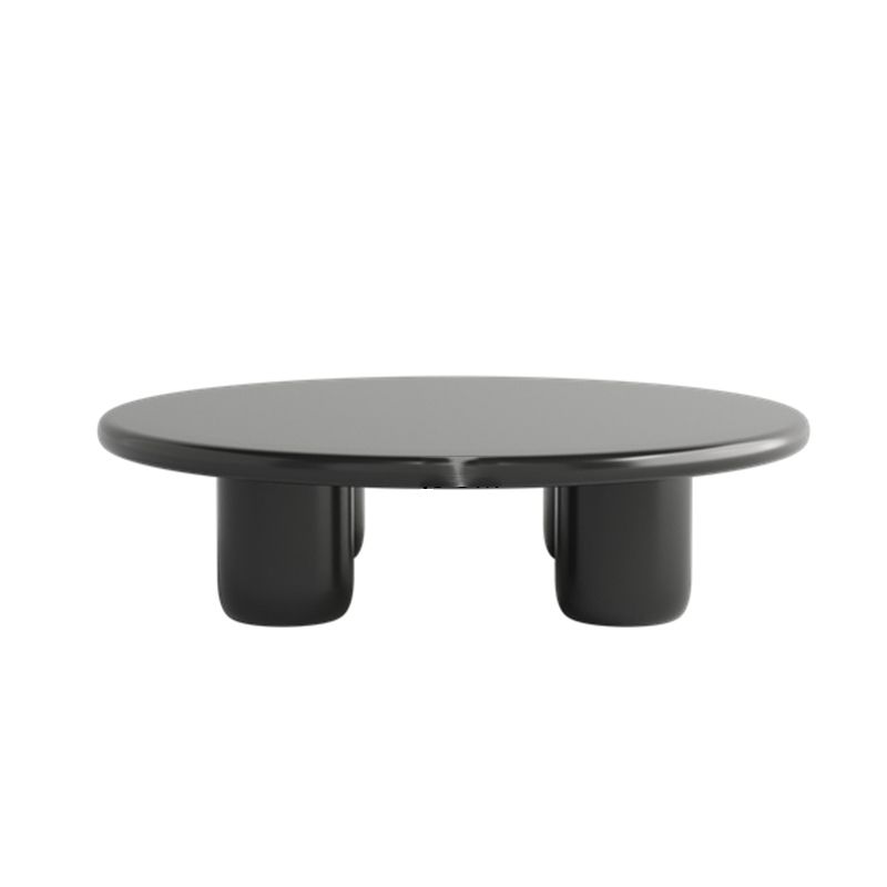 Scandinavian 4 Legs Coffee Table Round 1 Single Cocktail Table Clearhalo 'Coffee & Accent Tables' 'Coffee Tables' 'coffee_tables' 'furn' 'furn_coffee_tables' 'Furniture' 'Living Room Furniture' 1200x1200_9b525e32-923d-425d-a871-cb7fed87527e