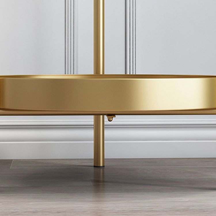 Mid-Century Metal X-base Side End Table Round Tray Top Side Table