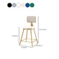 Glam Round Upholstered Counter Stool Low Back Stool with Gold Frame Clearhalo 'Bar Furniture' 'Bar Stools' 'bar_stools' 'furn' 'furn_bar_stools' 'Furniture' 'Kitchen & Dining Furniture' 1200x1200_9b56fc40-f888-47dc-b564-f5f9391329ef