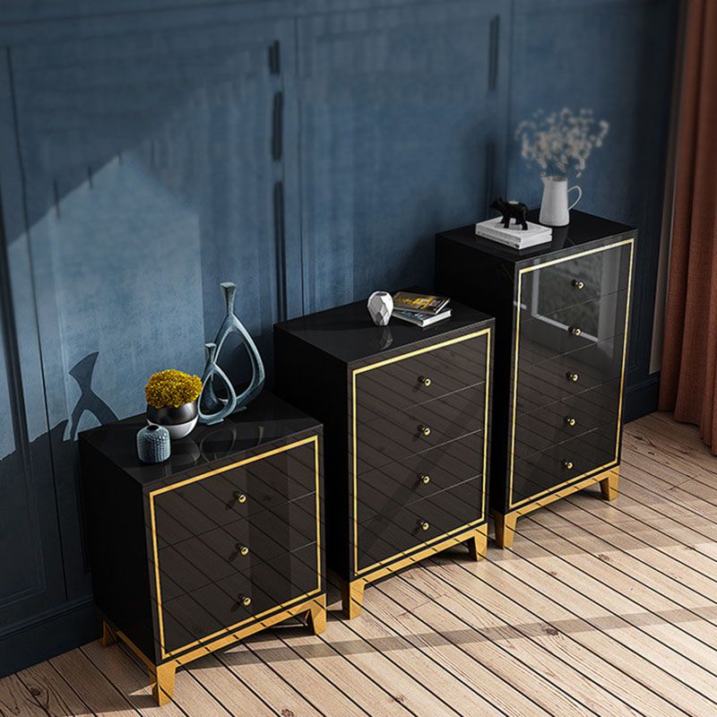 Slaapkamer glamour houten opbergkist verticale borst met laden