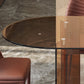 Contemporary Tempered Glass Dining Table Double Pedestal Dining Table for Dining Room Clearhalo ' dining_table' 'Dining Tables & Seating' 'Dining Tables' 'Furniture' 'furniture_dining_table' 'Kitchen & Dining Furniture' 'kitchen&dining_furn' 'kitchen' 'kitchen_dining_table' 1200x1200_9b582d17-1932-46a3-b88e-4445f994a611