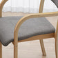 Fabric Arm Chair Solid Wood Open Back Dining Chair in Natural Clearhalo 'Dining Chairs' 'Dining Tables & Seating' 'dining_chair' 'furn' 'furn_dining_chair' 'Furniture' 'Kitchen & Dining Furniture' 1200x1200_9b59f1f8-3db5-4791-bb56-faec290ba5ea