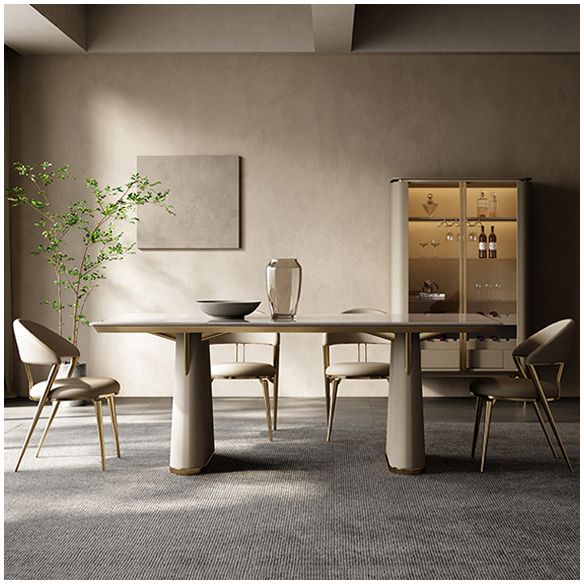 Stile glam a glam aprire la sedia da pranzo in metallo in metallo