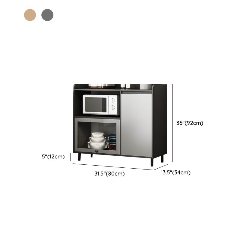 Wood Buffetサイドボードキャビネットを備えたモダンおよびコンテンポラリーサーバー