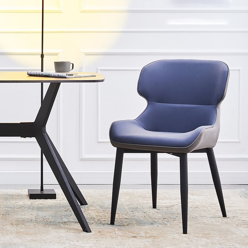 Contemporary Style Kitchen Metal Dining Chairs Dining Wingback Arm Side Chairs Clearhalo ' kitchen&dining_furn' 'Dining Chairs' 'Dining Tables & Seating' 'dining_chair' 'furn' 'furn_dining_chair' 'Furniture' 'furniture_dining_chair' 'Kitchen & Dining Furniture' 'kitchen' 1200x1200_9b5dce3d-bb67-4749-92c0-6f01645a60fe