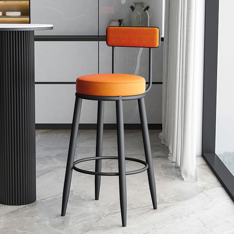 Faux Leather Armless Counter Stool Glam Style Low Back Bar Stool for Indoor Clearhalo 'Bar Furniture' 'Bar Stools' 'bar_stools' 'furn' 'furn_bar_stools' 'Furniture' 'Kitchen & Dining Furniture' 1200x1200_9b5dea30-15f9-4126-9178-36fb4097cd0e
