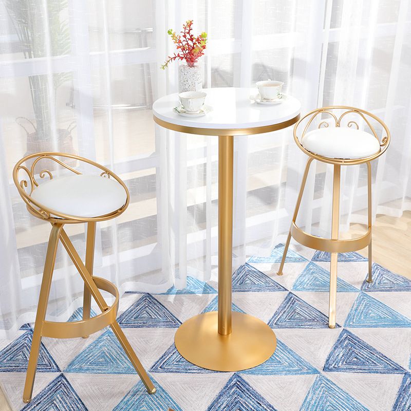 1/3 Pieces Bar Stool and Table Modern Style Round Pub Table Set