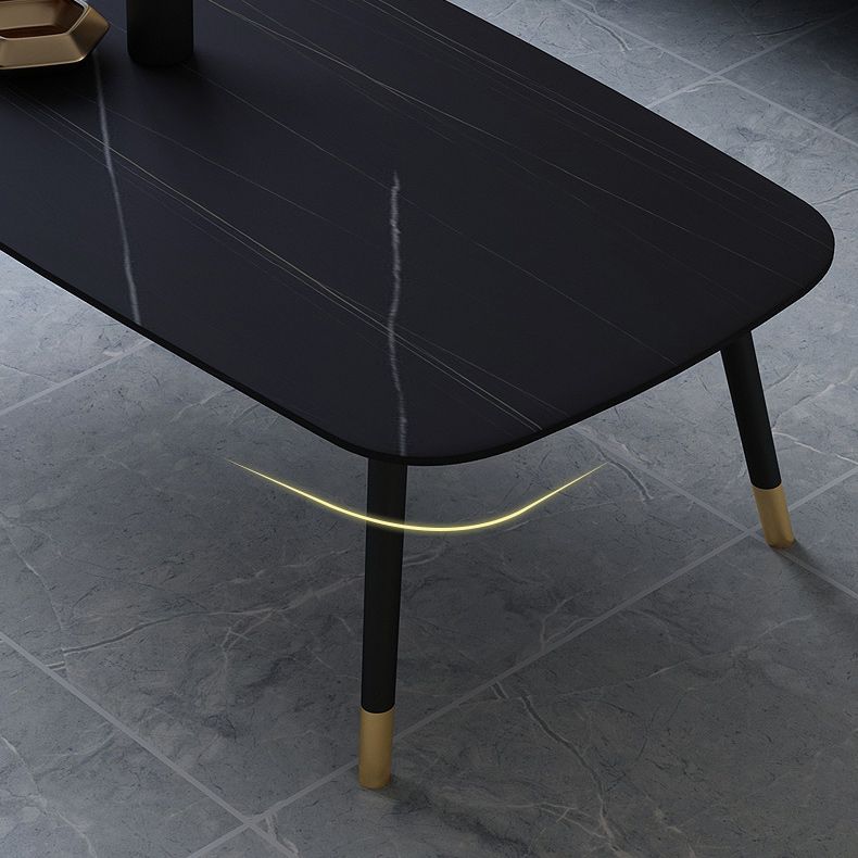 Tavolino in ardesia glam 4 gambe tavolo da cocktail rettangolare per casa