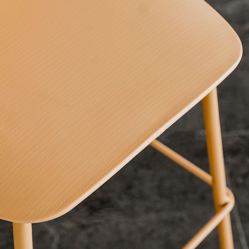 Scandinavian Footrest Metal Barstool Matte Finish Coffee Shop Stool Clearhalo 'Bar Furniture' 'Bar Stools' 'bar_stools' 'furn' 'furn_bar_stools' 'Furniture' 'furniture_bar_stools' 'Kitchen & Dining Furniture' 1200x1200_9b608f46-31c3-427b-a296-cef4ffbe3c21