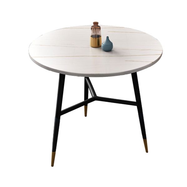 Traditional Luxury Style Dining Table Round Sintered Stone Table with Black Frame Clearhalo ' dining_table' 'Dining Tables & Seating' 'Dining Tables' 'furn' 'furn_dining_table' 'Furniture' 'furniture_dining_table' 'Kitchen & Dining Furniture' 'kitchen&dining_furn' 'kitchen' 'kitchen_dining_table' 1200x1200_9b6090e5-e4a5-4347-9ba6-c1dc898e4b01