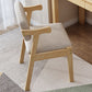 Chaise de bras de salle à manger en bois chaise de salle à manger rembourrée contemporaine