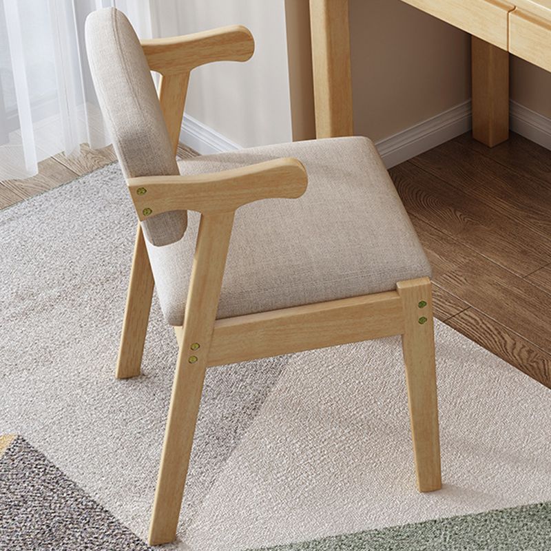 Chaise de bras de salle à manger en bois chaise de salle à manger rembourrée contemporaine