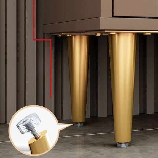 Porte di vetro glam buffet stand 53 "H MDF Scaffali regolabili a 2 cabinetto a buffet