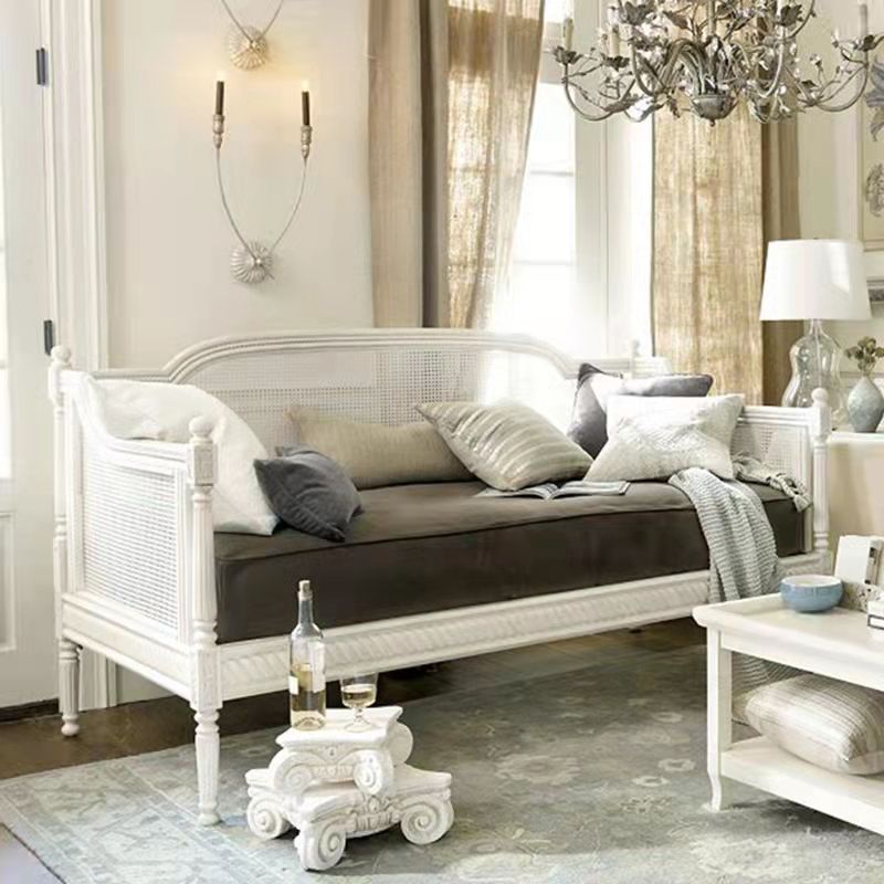 Canapé d'armes à pente à lames de linge avec dos serré en bois massif