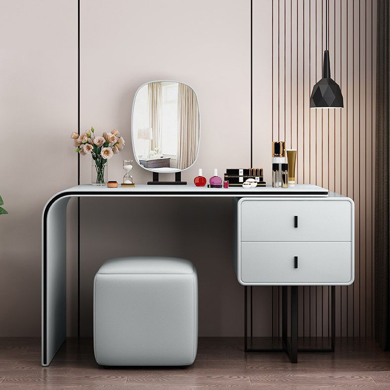 Stile glam in stile 2-disegno a colori solidi tavolo da toeletta per trucco per trucco