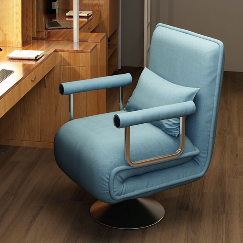 Chaise rembourrée de couleur de couleur raboteur de swivel moderne avec oreiller avec oreiller