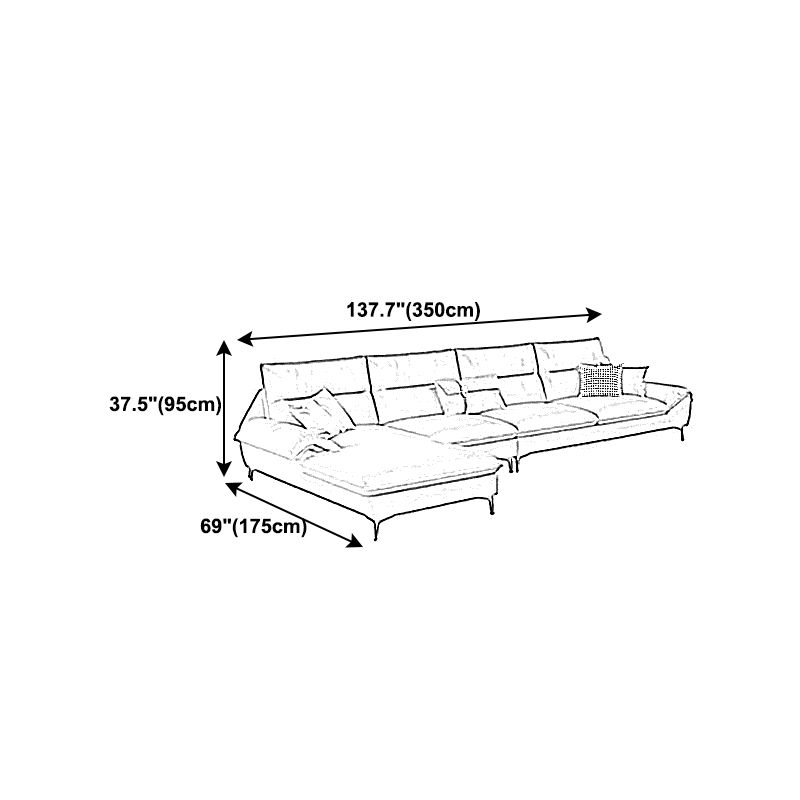 Sewn Pillow Back Faux Leather Pillow Top Arm Sofa with Waterproof and Stain Resistant Clearhalo 'furn' 'furn_sectionals' 'Furniture' 'furniture_sectionals' 'kitchen' 'kitchen_sectionals' 'Living Room Furniture' 'Sectionals' 1200x1200_9b636b5e-6672-4805-b575-df6db09e08a0