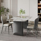 Set di tavoli da pranzo rettangolare 1/2/5/7 pezzi set da pranzo in pietra bianca per cucina