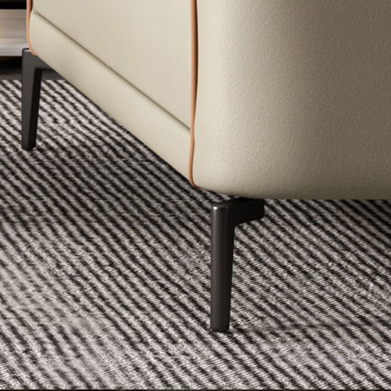 25,59 "d x 25,59" h divano in pelle finto smoking braccio retro