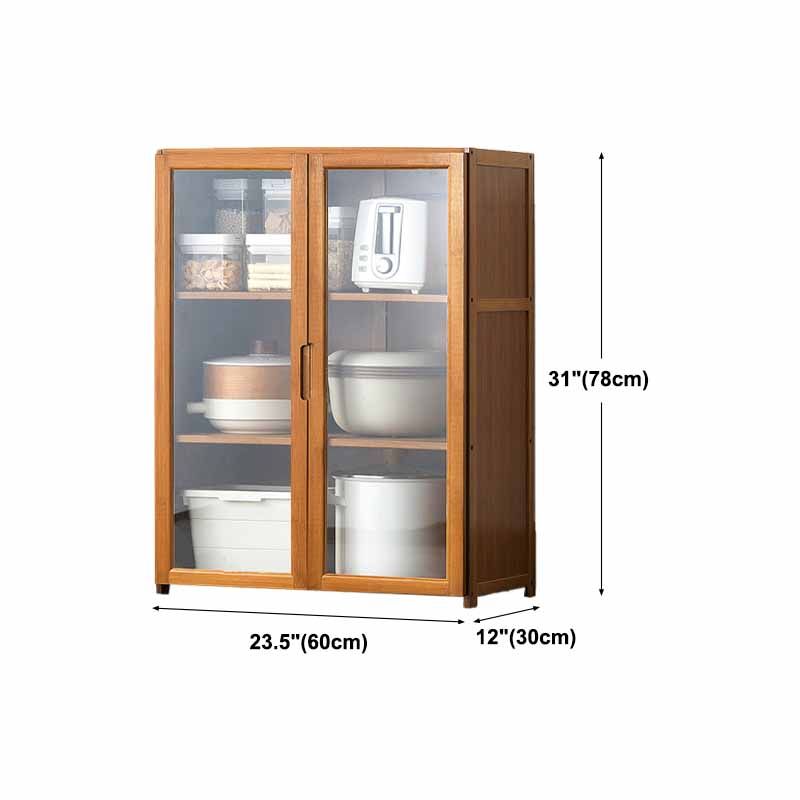 Modern Solid Wood Sideboard Table 30-inch Sideboard in Brown Clearhalo 'buffet_sideboard' 'Buffets & Sideboards' 'furn' 'furn_buffet_sideboard' 'Furniture' 'furniture_buffet_sideboard' 'Kitchen & Dining Furniture' 1200x1200_9b65b103-e2d9-4832-9045-b3211a9177e6