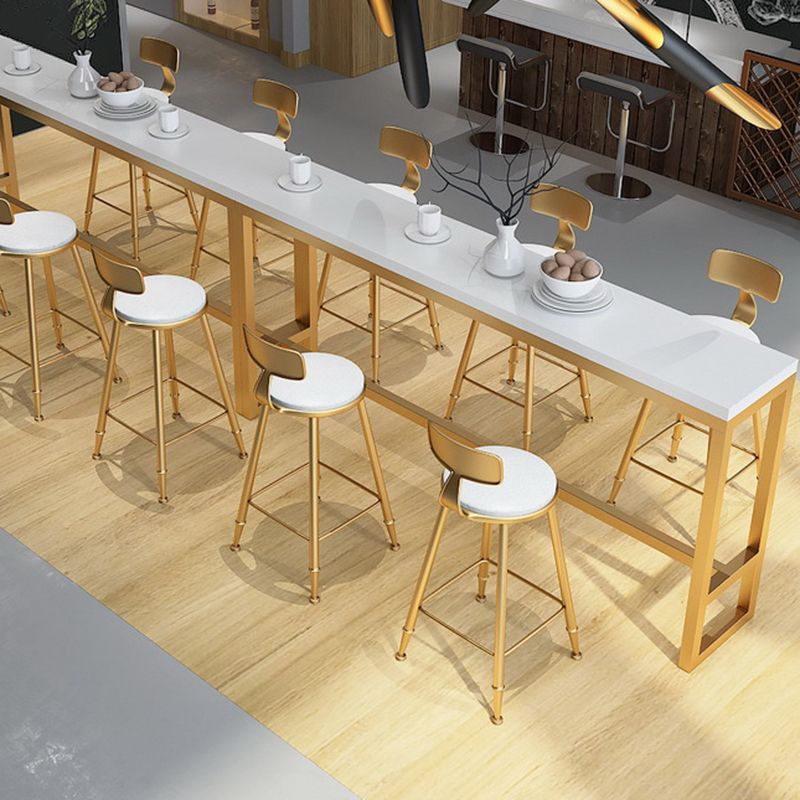 Faux Leather Armless Counter Stool Glam Style Round Low Back Bar Stool Clearhalo 'Bar Furniture' 'Bar Stools' 'bar_stools' 'furn' 'furn_bar_stools' 'Furniture' 'Kitchen & Dining Furniture' 1200x1200_9b669872-94d4-48eb-91e8-5c2656916733